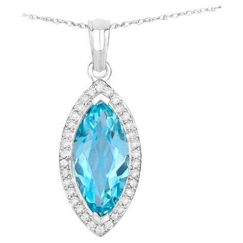 Trillion Cut Tanzanite Pendant Necklace Diamond Setting Carats K