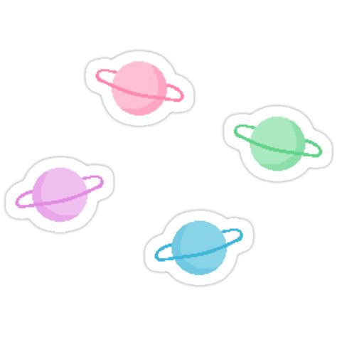 Pastel Planets Stickers By Nikki Ray Redbubble