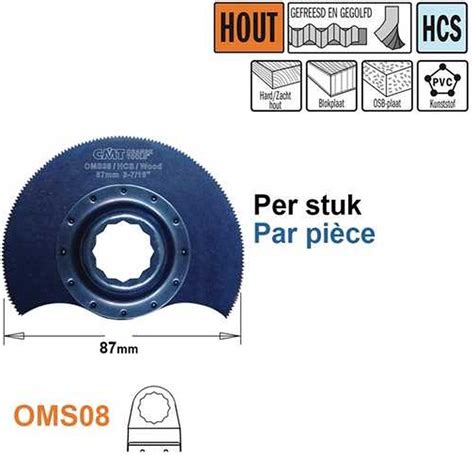 CMT Ronde HCS Multitoolzaagblad Voor Hout 87mm Zaagblad