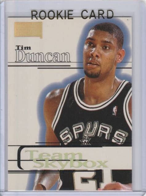 Tim Duncan Rookie Card Skybox Premium Basketball San Antonio Spurs