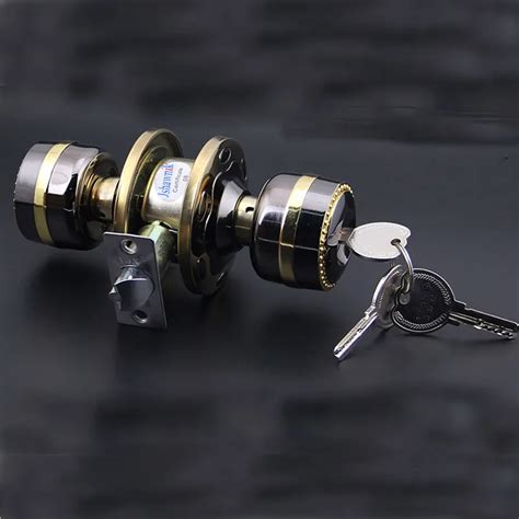 Cylindrical Round Security Door Lock With Brass Key-in Locks from Home ...