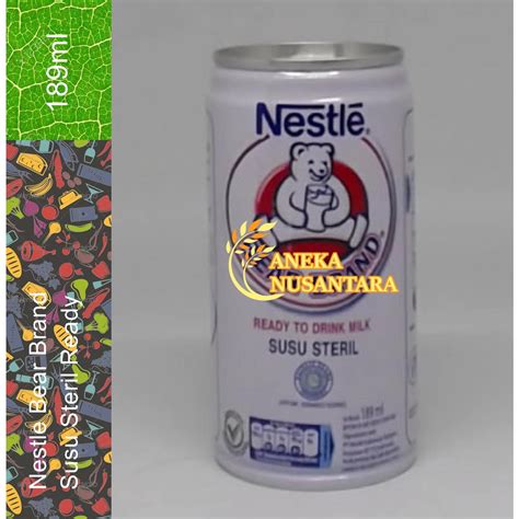 Jual Nestle Bear Brand Susu Sapi Steril Siap Minum Kaleng 189ml Susu