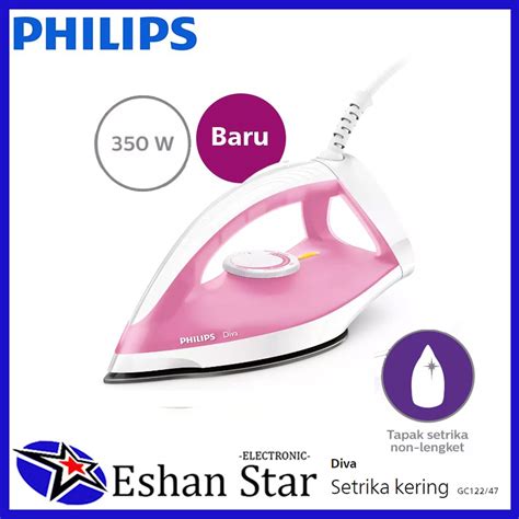 Jual Setrika Philips Diva GC122 47 Pink Shopee Indonesia