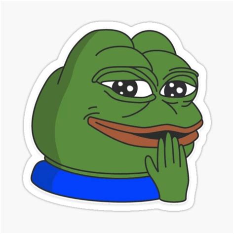 Cheeky Poggers Emote Peepo Pepega Twitch Discord Frog Sticker For