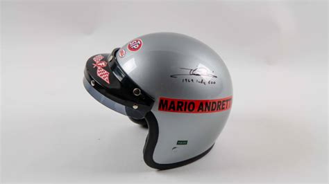 Autographed Mario Andretti Helmet, Goggles and Photograph at Kissimmee ...