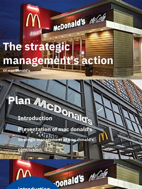 Mcdonald S Strategic Management Plan Pdf Strategic Management Mc Donald S