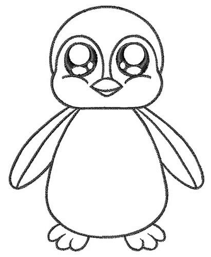 Penguin Outline Drawing at GetDrawings | Free download