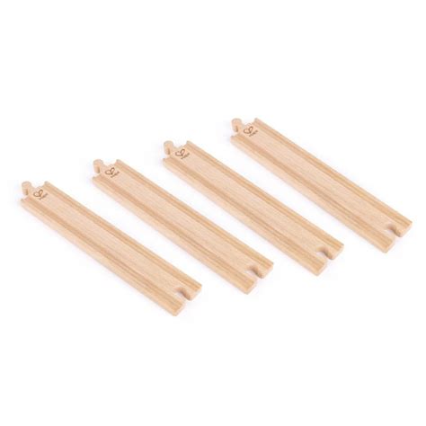 Set De Longs Rails Droits Circuit De Train En Bois Hape Ekobutiks