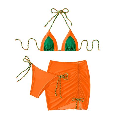 Caivo Sexy Women Pcs Bikini Set Stylish Split Swimwear Adjustable Top And Bottoms For Beach And