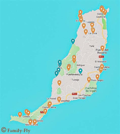 Fuerteventura Beaches Map