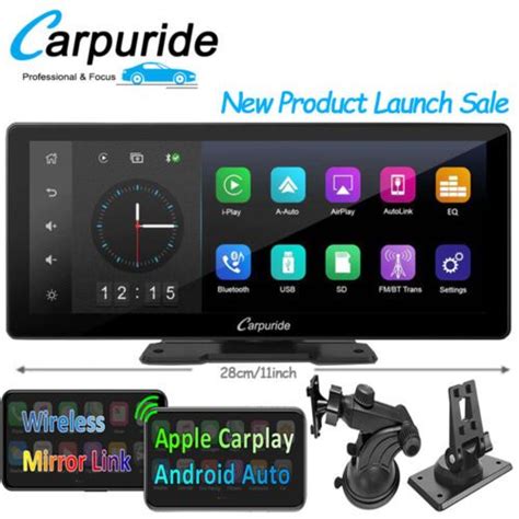 Carpuride 2K 10 3Inch Wireless Apple CarPlay Android Auto Portable Car