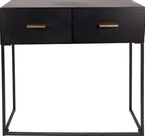 Clayre Eef Sidetable X X Cm Zwart Ijzer Rechthoek Wandtafel