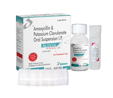 Avox Ds Antibiotic Amoxicillin And Potassium Clavulanate Double Strength Oral Suspension For