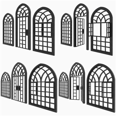 Arch Windows Doors Set 3d Model Turbosquid 1492995