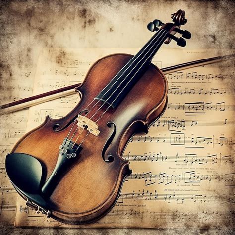 Premium AI Image A Violin Is Laying On A Sheet Of Music With The Word