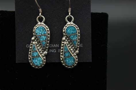 Crushed Blue Turquoise Southwestern Sterling Silver Women S Hook