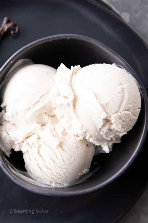 Homemade Vegan Vanilla Ice Cream Recipe Beaming Baker Vegan Vanilla