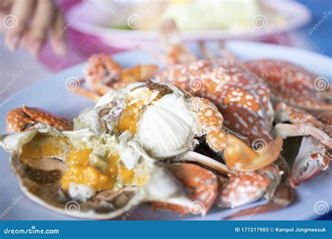 Steamed Blue Crab Stock Image Image Of Crabbing Fisherman 177217903