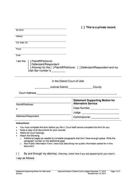 Statement Supporting Motion For Form Fill Out And Sign Printable PDF