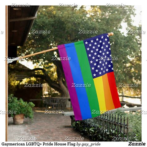 Gaymerican Lgbtq Pride House Flag Art Wall Wall Art Decor Lgbtq