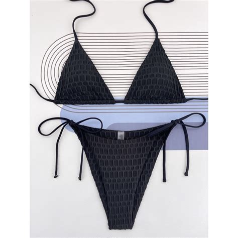 DUNEA Women S Sexy Triangle Bikini Swimsuit Shopee Malaysia