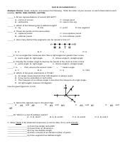 Quiz Math Docx Quiz In Mathematics Multiple Choice Read