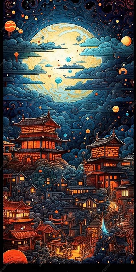 Premium AI Image | A painting of a moonlit night with the words " the ...