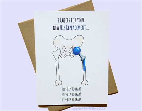 Hip Replacement Card Hip Surgery Card Get Well By Bangsandteeth