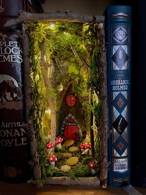 Pin By Moss Cottage On Dollhouses Book Nooks Bookshelf Art