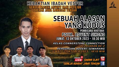 LIVE KEBAKTIAN IBADAH VESPER YouTube