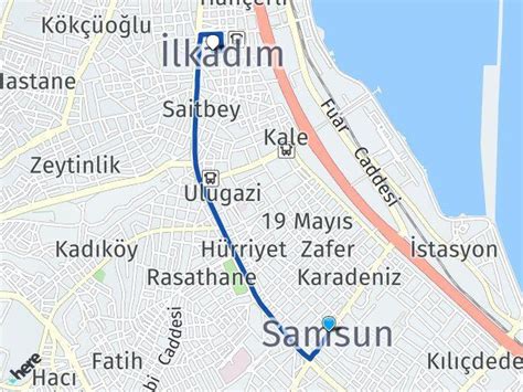 Samsun Canik Lkad M Aras Ka Km Saat Yol Tarifi