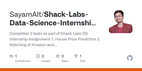 GitHub - SayamAlt/Shack-Labs-Data-Science-Internship-Tasks: Completed 2 tasks as part of Shack ...