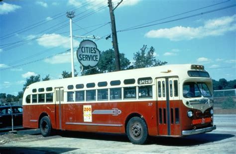 PHILADELPHIA SUBURBAN RED ARROW DIV. # 37 - Vintage Bus Parked in Front ...