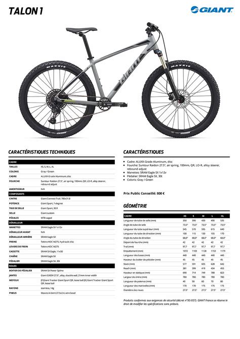 VTT Giant Talon 1 2020 Véloseine fr