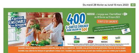 Promo 400 E Cartes Cadeaux Chez Carrefour ICatalogue Fr