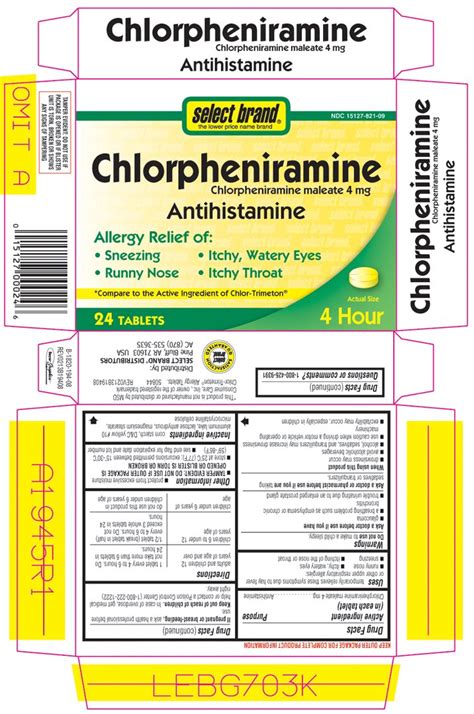 Chlorpheniramine Tablet Landr Distributors Inc