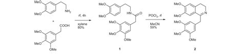 Scheme Synthesis Of Amide And Subsequent Bischler Napieralski