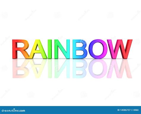 The Word Rainbow In Rainbow Colors Stock Illustration Illustration Of Colorful Word 14586737