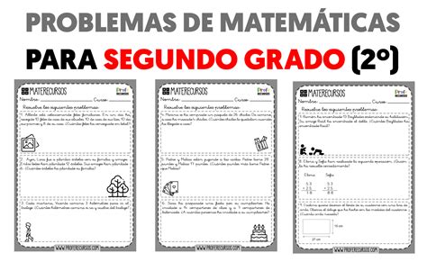 Problemas De Matem Ticas Para Segundo Grado