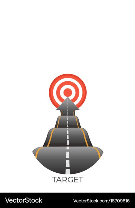 target    bumpy road   goal vector image