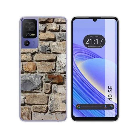 Funda Silicona Para Tcl 40 Se Diseño Ladrillo 03 Dibujos con Ofertas en