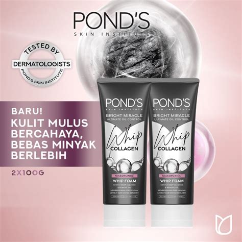 Pond S Bright Miracle Ultimate Oil Control Facial Whip Foam 100g Sabun Cuci Muka Lembut Yang