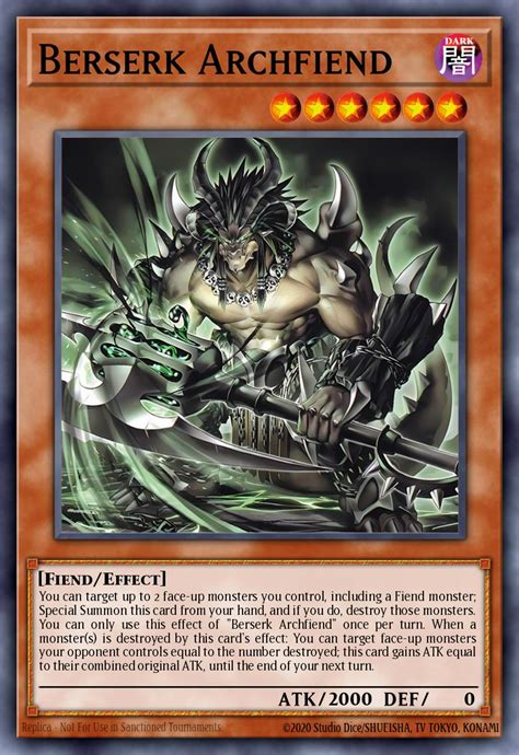 Berserk Archfiend Yu Gi Oh Card Database Ygoprodeck