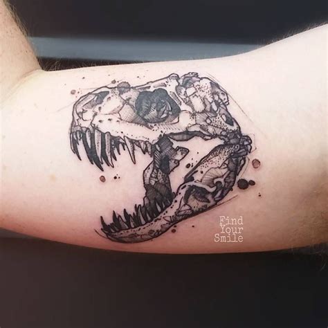 T Rex Skull Tattoo