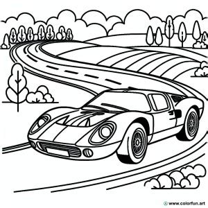 Coloriage De Voiture De Sport Pour Adultes T L Charger Ou Imprimer