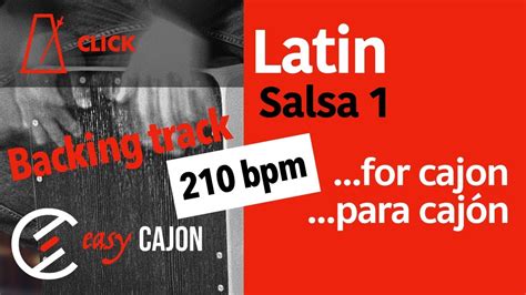 Backing Track Cajon Pista acompañamiento cajón SALSA 1 210bpm