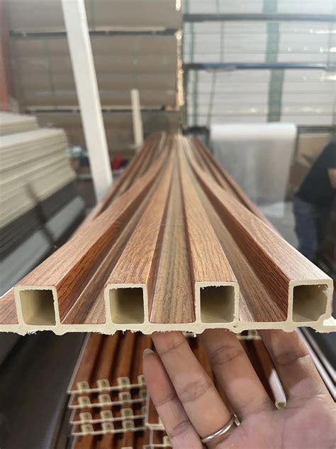 Vertical Wpc Fluted Wall Panels Exterior Co Extrusion Wood Plastic