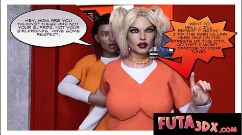Futa3DX Hot Blonde Gets Fucked In Threesome Prison Futa Style