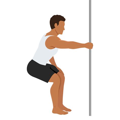 Man Doing Latissimus Dorsi Back Stretch Man Holding Bar Static Stretch