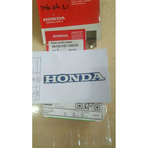 Jual Sticker Stiker Logo Tulisan Mark Honda Putih Biru 10cm Original